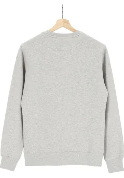 Bjorn Borg crew neck sweater, heren sweatshirt dik, lichtgrijs melange