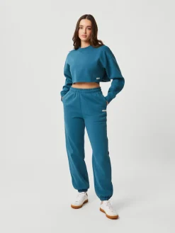 Bjorn Borg dames Studio oversized cropped crew, blauw