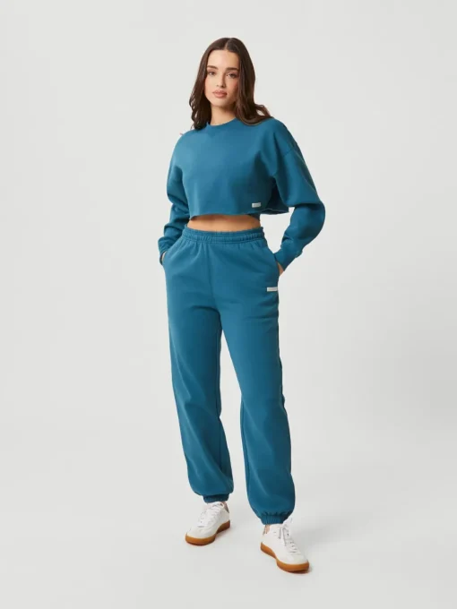 Bjorn Borg dames Studio oversized cropped crew, blauw