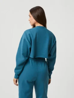 Bjorn Borg dames Studio oversized cropped crew, blauw