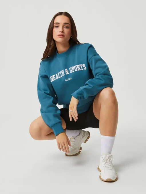 Bjorn Borg dames Studio oversized crew, blauw