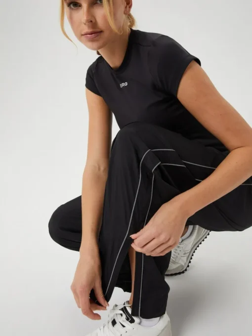 Bjorn Borg dames Studio Parachute Pants, dames joggingbroek, zwart