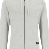 Bjorn Borg hoodie jacket, heren sweatvest dik, lichtgrijs melange