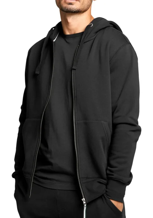 Bjorn Borg hoodie jacket, heren sweatvest dik, zwart