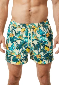 Bjorn Borg Print Swim Shorts, heren zwembroek, citroenen print
