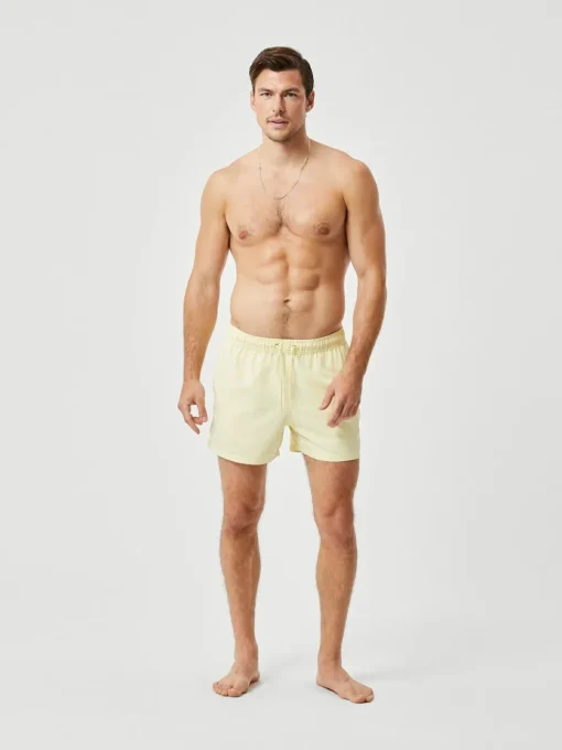 Bjorn Borg Solid Swim Shorts, heren zwembroek, lichtgeel
