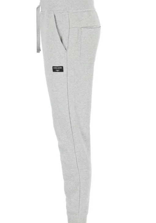 Bjorn Borg tapered pant, heren joggingbroek dik, lichtgrijs melange