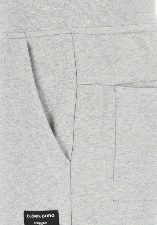 Bjorn Borg tapered pant, heren joggingbroek dik, lichtgrijs melange