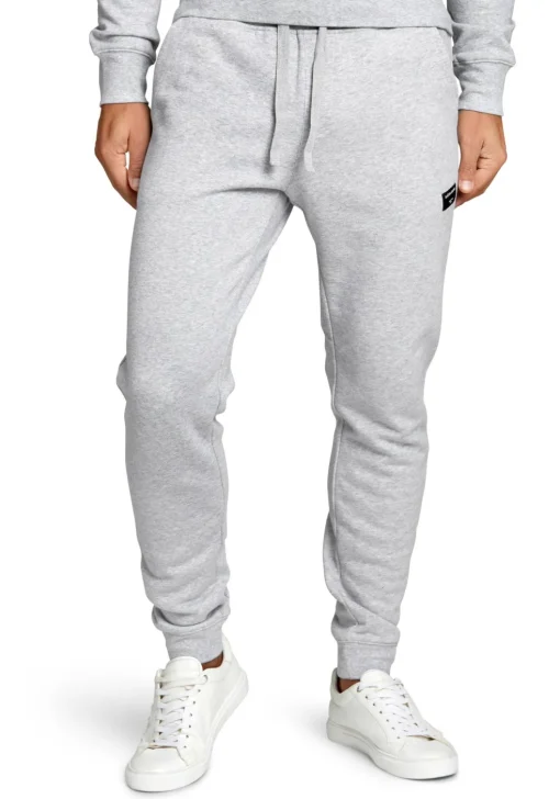 Bjorn Borg tapered pant, heren joggingbroek dik, lichtgrijs melange