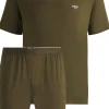 BOSS Bamboo Short Set, heren shortama set, donkergroen