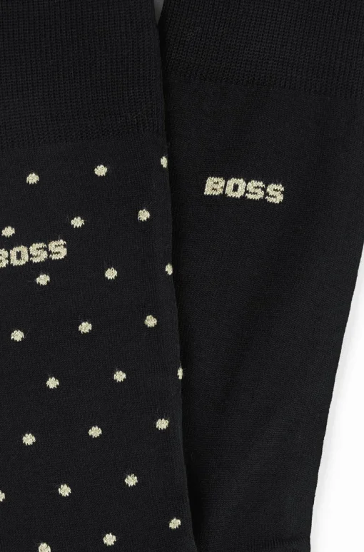 BOSS cadeauset herensokken (2-pack), zwart en zwart gestipt