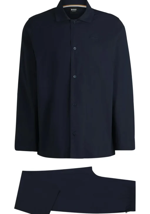 BOSS Chris Pyjama, heren pyjama set, donkerblauw
