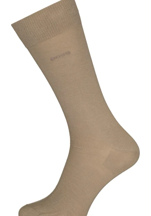 BOSS Cotton Uni (2-pack), herensokken katoen, beige