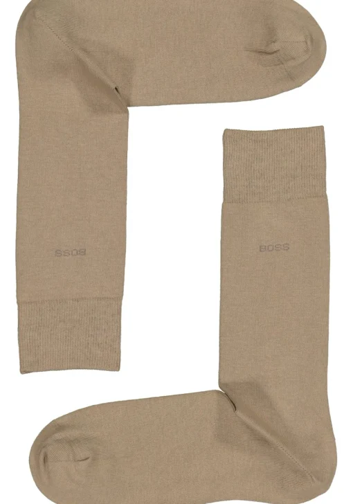 BOSS Cotton Uni (2-pack), herensokken katoen, beige