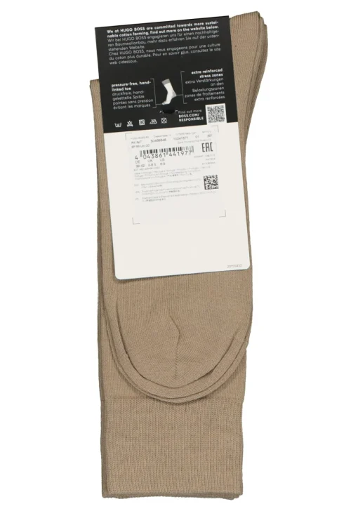 BOSS Cotton Uni (2-pack), herensokken katoen, beige