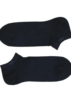 BOSS enkelsokken (2-pack), heren sneaker sokken katoen, donkerblauw