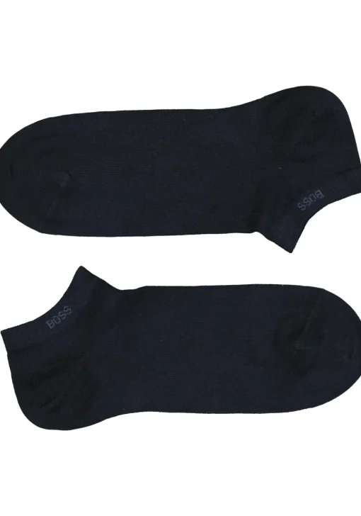 BOSS enkelsokken (2-pack), heren sneaker sokken katoen, donkerblauw