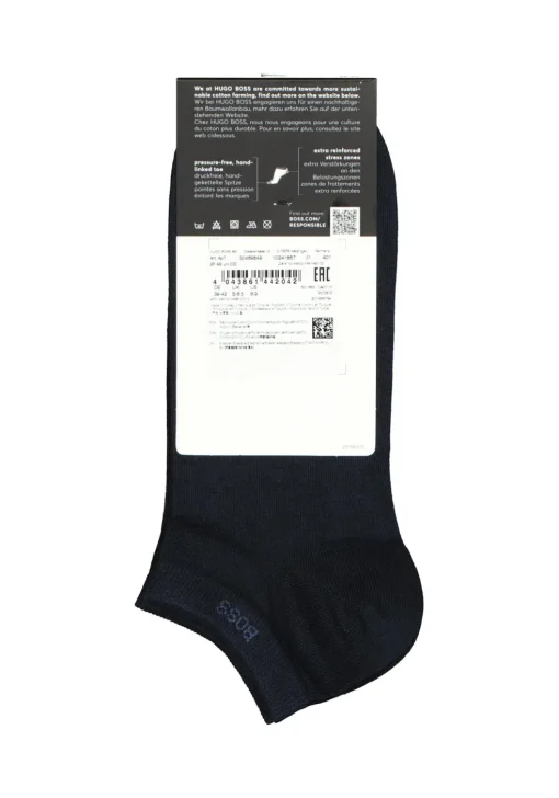 BOSS enkelsokken (2-pack), heren sneaker sokken katoen, donkerblauw