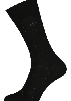 BOSS George Dots (1-pack), herensokken katoen, zwart gestipt