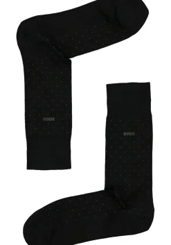 BOSS George Dots (1-pack), herensokken katoen, zwart gestipt