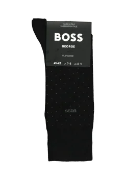 BOSS George Dots (1-pack), herensokken katoen, zwart gestipt