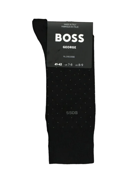 BOSS George Dots (1-pack), herensokken katoen, zwart gestipt