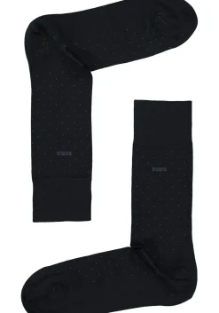 BOSS George Dots (1-pack), herensokken katoen, donkerblauw gestipt