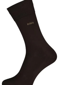 BOSS George uni (1-pack), herensokken katoen, donkerbruin