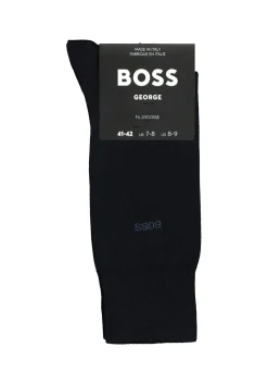 BOSS George uni (1-pack), herensokken katoen, donkerblauw