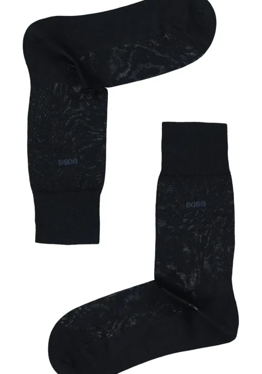 BOSS George uni (1-pack), herensokken katoen, donkerblauw