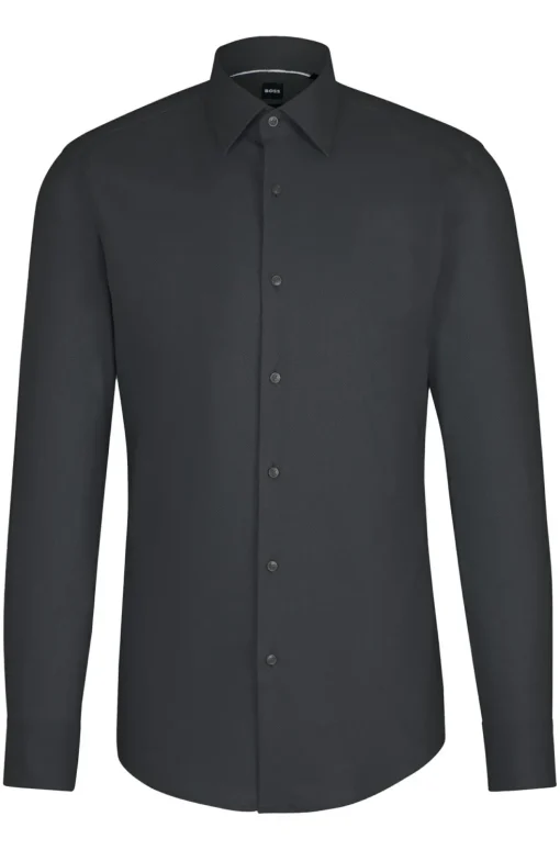 BOSS Hank slim fit overhemd, twill, grijs