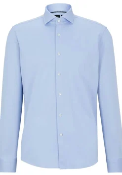BOSS Joe regular fit overhemd, structuur, blauw