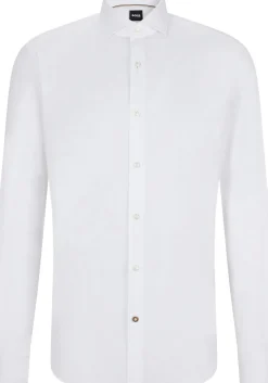 BOSS Joe regular fit overhemd, structuur, wit
