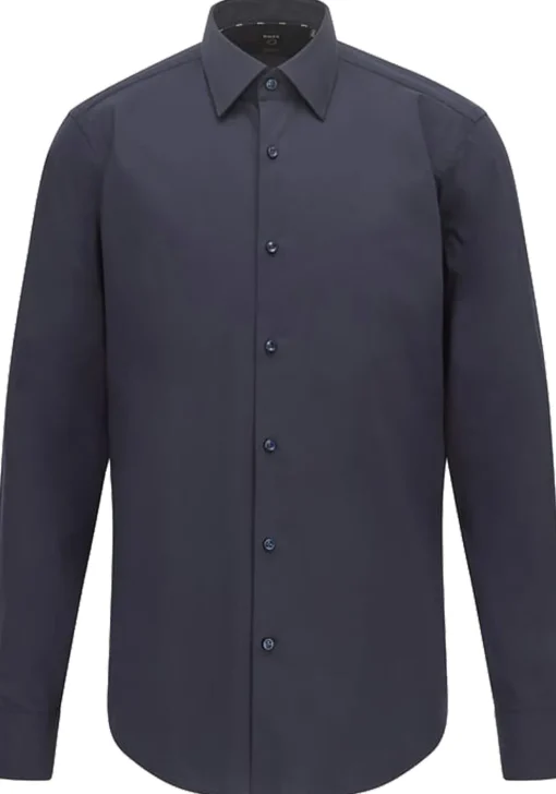 BOSS Joe regular fit overhemd, popeline, blauw