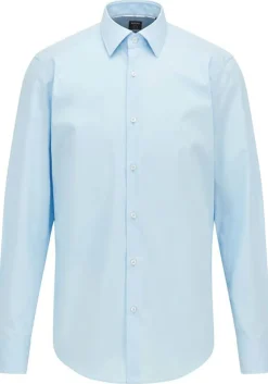 BOSS Joe regular fit overhemd, popeline, blauw