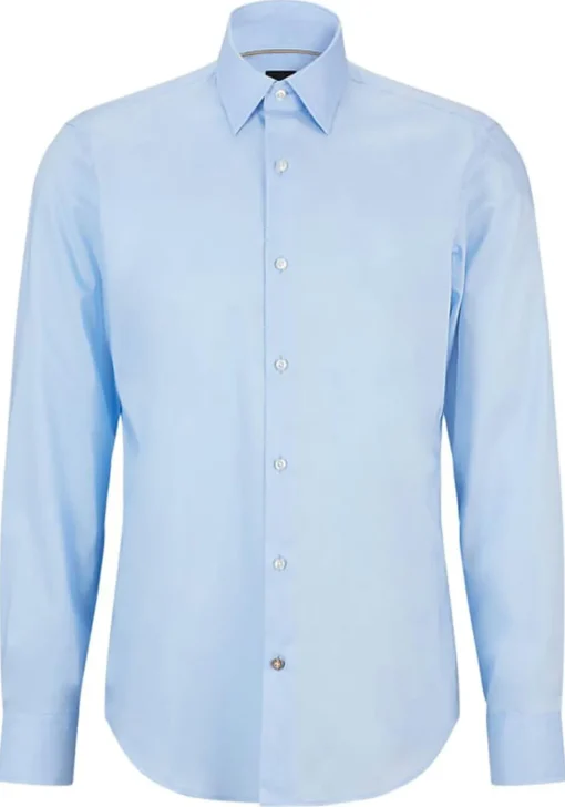 BOSS Joe regular fit overhemd, popeline, lichtblauw