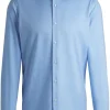 BOSS Joe regular fit overhemd, structuur, blauw