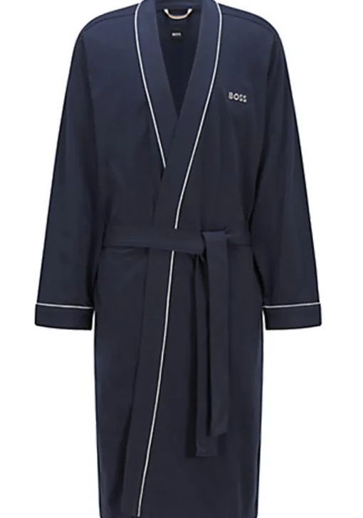 BOSS Kimono, heren ochtendjas (dun), donkerblauw