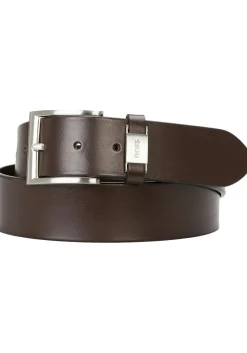BOSS leren heren riem, donkerbruin