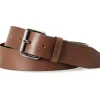BOSS leren heren riem, donkerbruin