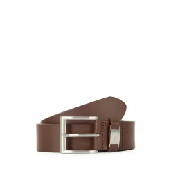 BOSS leren heren riem, donkerbruin