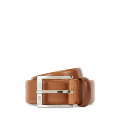 BOSS leren heren riem, middenbruin