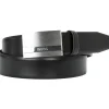 BOSS leren heren riem, zwart