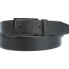 BOSS leren heren riem, zwart