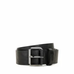 BOSS leren heren riem, zwart
