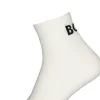BOSS logo sportsokken (2-pack), heren enkelsokken, wit