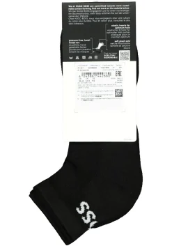 BOSS logo sportsokken (2-pack), heren enkelsokken, zwart