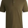 BOSS Pallas regular fit polo, pique, donkergroen