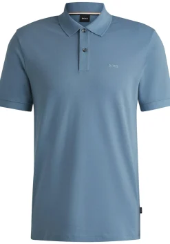 BOSS Pallas regular fit polo, pique, lichtblauw
