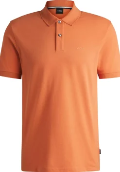 BOSS Pallas regular fit polo, pique, oranje